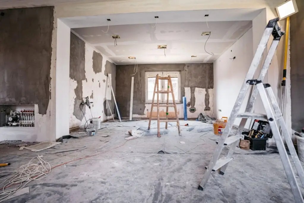Rental unit under renovation funded with a cash out refinance